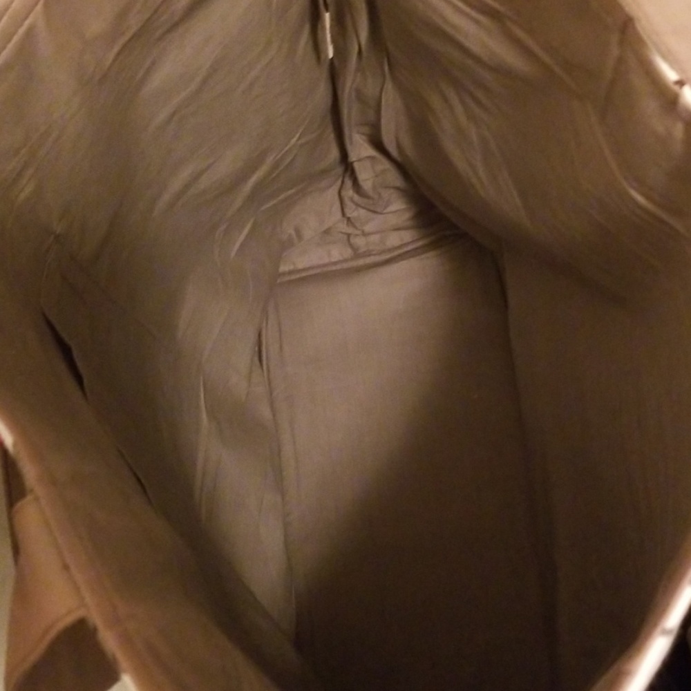 🌺 Large Tote Bag Olive and Brown - Picture 4 of 7